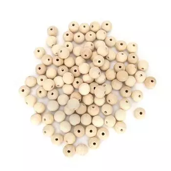 Круглые бусины DIY деревянные цветные бусины для поделок для украшений, детских игрушек, изготовление 20 мм, 100 шт.