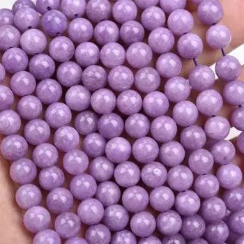 Круглые бусины из сиреневого фиолетового халцедона для самостоятельного изготовления украшений - бусины для браслетов и ожерелий, аксессуары 6mm