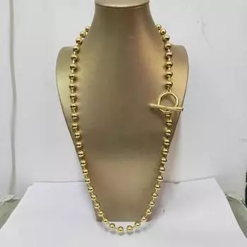 Круглые бусины ожерелья ювелирные изделия для подруги прилива серебряный