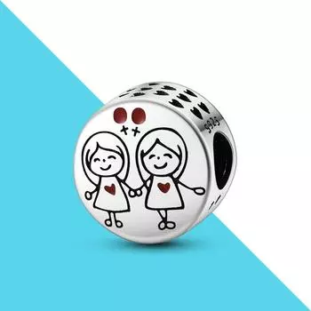 Круглые бусины в виде детских сердец из серебра 925 пробы, оригинальный браслет с подвесками своими руками для создания изящных ювелирных украшений, праздничный подарок для друзей