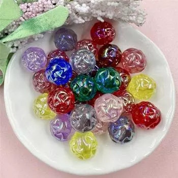 Круглые бусины желеобразного цвета для изготовления ожерелий и сережек 20 шт. 11,2 мм DIY бисерные аксессуары для рукоделия DIY сахар с отверстиями подвески изготовление ювелирных изделий акрил розовый