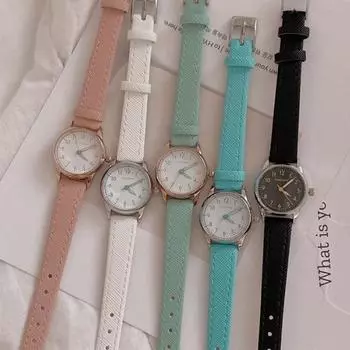 Круглые часы Dilly из натуральной воловьей кожи, 5 цветов