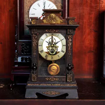 Круглые часы вставка 12.6 см ретро тихие римские цифры DIY ремесла инкрустированные голова желчный пузырь для золотой