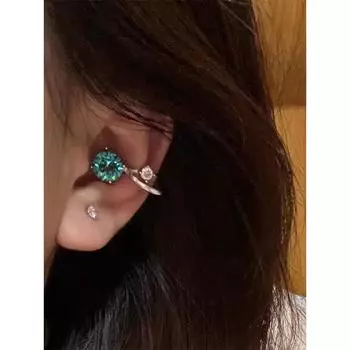 Круглые циркониевые серьги-клипсы женские легкие роскошные нишевые серьги высокого класса Sense Exquisite