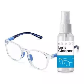 Круглые детские компьютерные очки Intellilens для защиты глаз с чистящим средством для линз | Очки с фильтром синего света | (49-19-130)