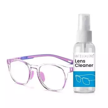 Круглые детские компьютерные очки Intellilens для защиты глаз с чистящим средством для линз | Очки с фильтром синего света | (49-19-130)