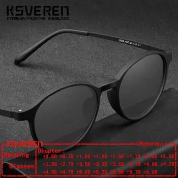 Круглые фотохромные очки для чтения, анти-синий свет, мужские и женские очки для пресбиопии, однофокусные очки для пресбиопии CHINA&Photochromic 0