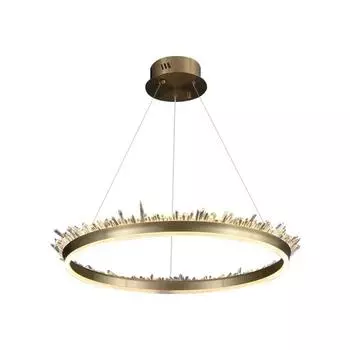 Круглые хрустальные светодиодные люстры из золотого металла для гостиничного зала, фойе, столовой, подвесные светильники, регулируемые по шнуру, современные лампы в стиле лофт