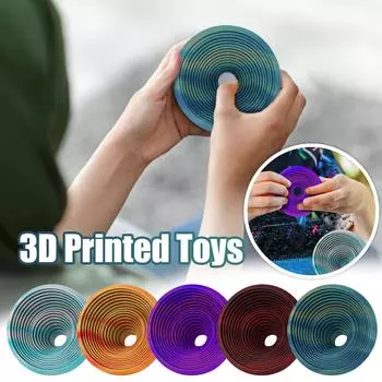 Круглые игрушки, напечатанные на 3D-принтере для детей и взрослых, игрушки для снятия стресса и релаксации One Size