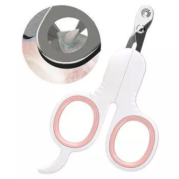 Круглые когти для кошек ZEWZE Pet Nail для предотвращения небольших круглых легко поставляются с легкими кусачками, кусачками, отверстиями, перерезанием, для начинающих, кошек, собак, кроликов, розовый