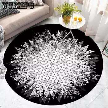 Круглые ковры для украшения дома, гостиной, спальни, ковер, диван, нескользящий коврик diameter 60CM