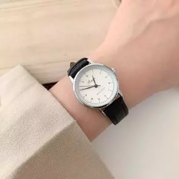 Круглые кожаные ежедневные часы Blue City Britain, популярные корейские часы