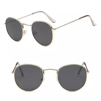 Круглые линзы Ocean, модные унисекс, винтажные солнцезащитные очки для мужчин и женщин, солнцезащитные очки в металлической оправе UV400