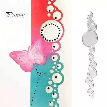 Круглые металлические штампы для резки DIY Скрапбукинг бумажные карты Ремесло Дырокол Трафарет серебряный