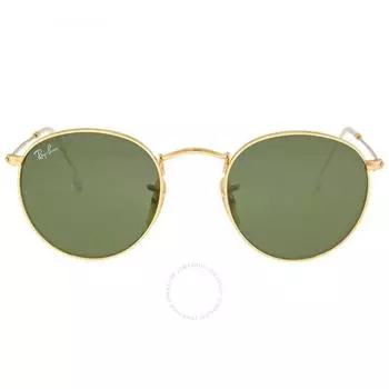 Круглые металлические зеленые классические солнцезащитные очки Ray Ban унисекс G 15 RB3447 001 47