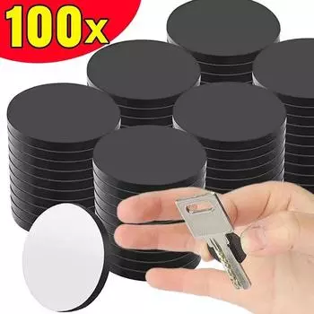 Круглые мягкие магнитные листы, самоклеящиеся подвесные наклейки для хранения, инструменты для домашнего офиса и декора, магнитные присоски circular-2PCS