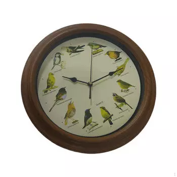Круглые настенные часы 10 дюймов Поющие птицы Подарки на день рождения Прочные современные будильники с пением птиц