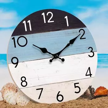 Круглые настенные часы деревенские кухонные часы винтажные тихие декоративные настенные часы для украшения домашнего офиса 10in