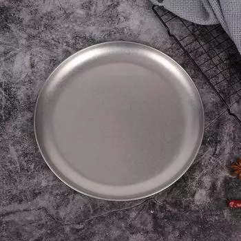 Круглые обеденные тарелки для ресторана, металлическая тарелка для барбекю, поднос для фруктового торта, корейская обеденная тарелка из нержавеющей стали