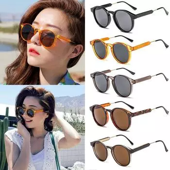 Круглые очки для путешествий UV400 для мужчин, сплава, классические, для женщин, для спорта на открытом воздухе, ретро, для вождения, солнцезащитные очки, унисекс леопардовый