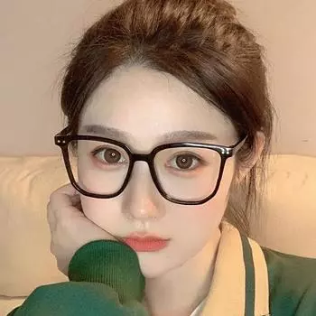 Круглые очки Spek Spec с защитой от синего света, прозрачная оправа для очков, пластиковая оправа для компьютерных игровых очков, cermin mat чёрный