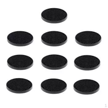 Круглые подставки для напитков 10 0 см, мягкие силиконовые подставки под кружки и кружки, черные