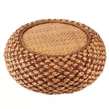 Круглые подушки для сидений в японском стиле для гостиной, балкона, татами, кофейного цвета