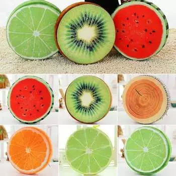 Круглые подушки для стульев 3D-принт с изображением мультфильмов, подушки для сидений, для кухни, сада, столовой, на открытом воздухе S