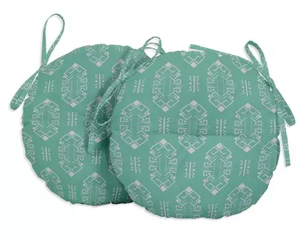 Круглые подушки для стульев-бистро Vargottam, 15-дюймовые подушки для стульев-бистро, водонепроницаемая подушка для стула для дома 15x4 аквамарин