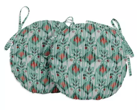 Круглые подушки для стульев-бистро Vargottam, 15-дюймовые подушки для стульев-бистро, водонепроницаемая подушка для стула для дома 15x4 аквамарин