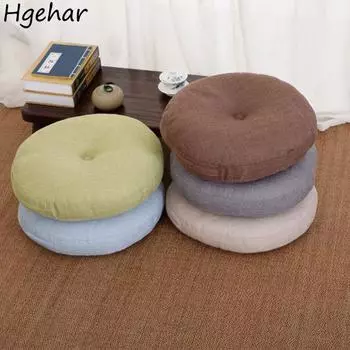 Круглые подушки в японском стиле, простые современные подушки для сидений, съемные толстые подушки для дивана, гостиной, офисных кресел, подушки для дивана diam 40cm-Detachable светло-серый