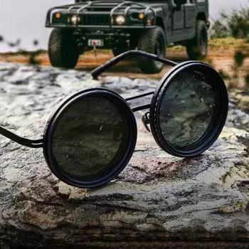 Круглые поляризованные солнцезащитные очки 45666 Gears Регулируемые тонированные солнцезащитные очки с линзами ND-фильтра
