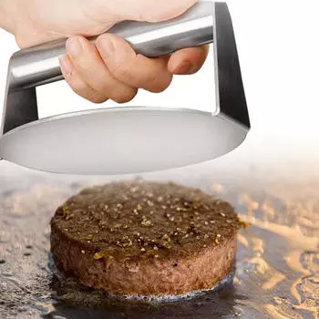 Круглые прессы для гамбургеров, мясная нарезка, 5-дюймовая гладкая машина для приготовления котлет для гамбургеров, плоское дно для верха, стейк