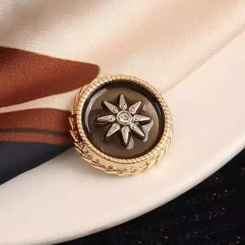 Круглые прозрачные металлические пуговицы, изысканные и красивые пуговицы для мужской и женской одежды, детских свитеров, кардиганов 1 #* 36L = 23.0 MM * Round