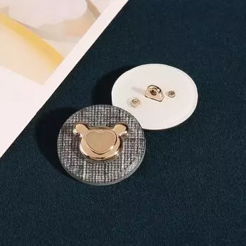 Круглые пуговицы с изображением головы медведя из мультфильма, универсальные пуговицы для мужской и женской одежды, пальто, кардигана, металлические пуговицы для детского свитера, высококачественные пуговицы 1 #gold * 28L = 18.0 MM * round