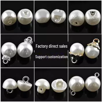 Круглые пуговицы с жемчугом для женских свитеров, шифоновых рубашек и декоративной одежды