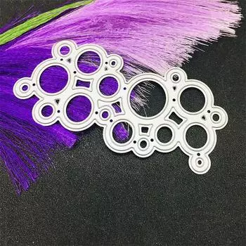 Круглые пузырчатые шаблоны для карточек Металлические штампы для резки Поделок Тиснение Штампы для изготовления карточек Декор Скрапбукинг Трафарет