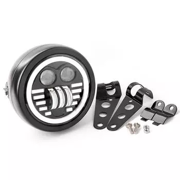 Круглые яркие светодиодные фары для мотоциклов высокой мощности 26 Вт, супер яркие 6500 К, ретро передние фары