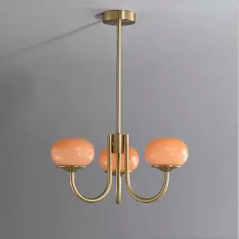 Круглые розовые ретро стеклянные шаровые подвесные светильники для гостиной, подвесной светильник для спальни, кабинета, детского подвесного светильника without bulbs