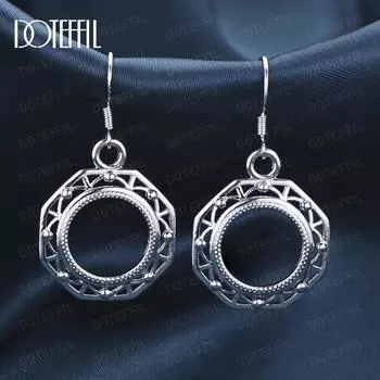 Круглые серьги для пирсинга из стерлингового серебра 925 пробы, модные свадебные украшения 3.70*2.10cm