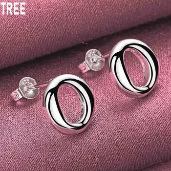 Круглые серьги для пирсинга из стерлингового серебра 925 пробы, модные свадебные украшения 1.00*1.20cm