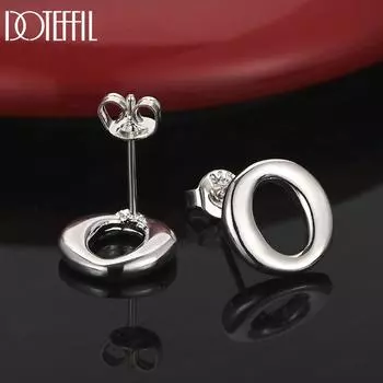 Круглые серьги для пирсинга из стерлингового серебра 925 пробы, модные свадебные украшения 1.00*1.20cm