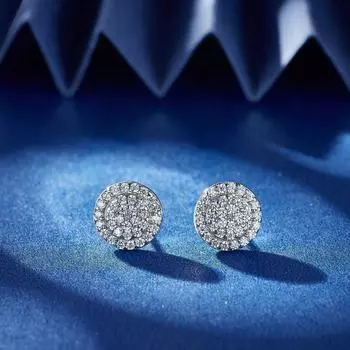 Круглые серьги-гвоздики из меди, платины, розового золота, 14 карат, позолоченные, ювелирные изделия, свадебный подарок платиновый