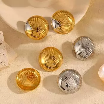 Круглые серьги-гвоздики из титановой стали, женская мода, простой дизайн, серьги из нержавеющей стали 18-каратного золота, ниша, высокое чувство 18K gold