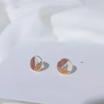 Круглые серьги-гвоздики женские Холодный ветер цвет капли глазурь полые геометрические серьги нишевый дизайн ювелирные изделия