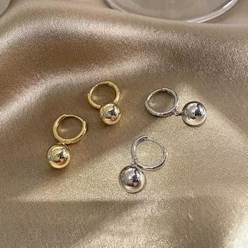 Круглые серьги из бисера