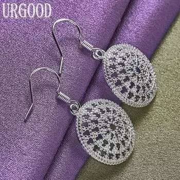 Круглые серьги из стерлингового серебра 925 пробы, модные ювелирные изделия 1.90*1.90cm