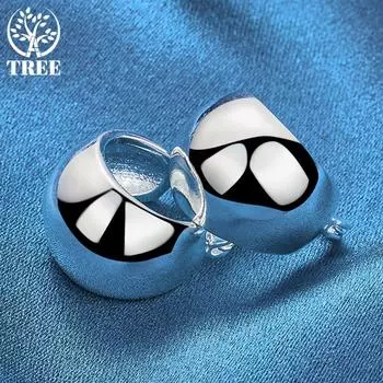 Круглые серьги из стерлингового серебра 925 пробы изысканный подарок модные свадебные украшения 2.00*1.70cm