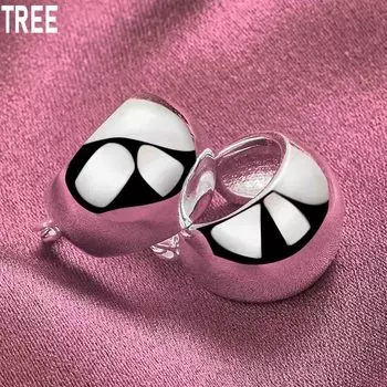 Круглые серьги из стерлингового серебра 925 пробы, модные свадебные украшения 2.00*1.70cm