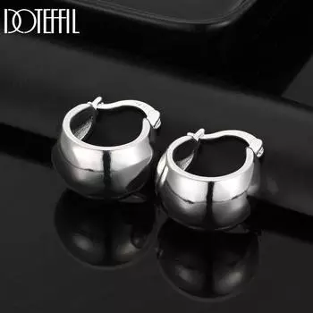 Круглые серьги из стерлингового серебра 925 пробы, модные свадебные украшения 2.00*1.70cm